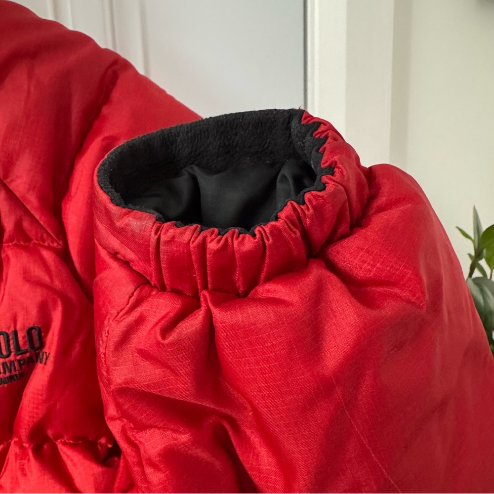 Vintage 1990’s Polo Ralph Lauren Red Puffer Jacket - Picture 4 of 11